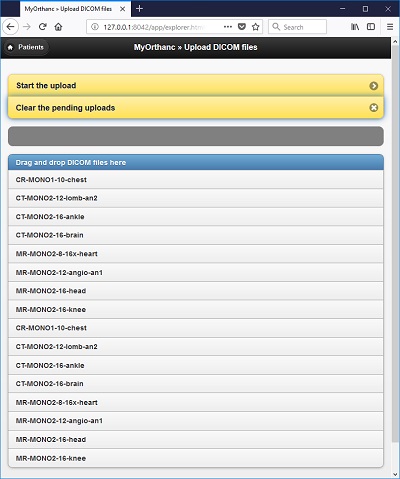 Orthanc DICOM Server Screenshot