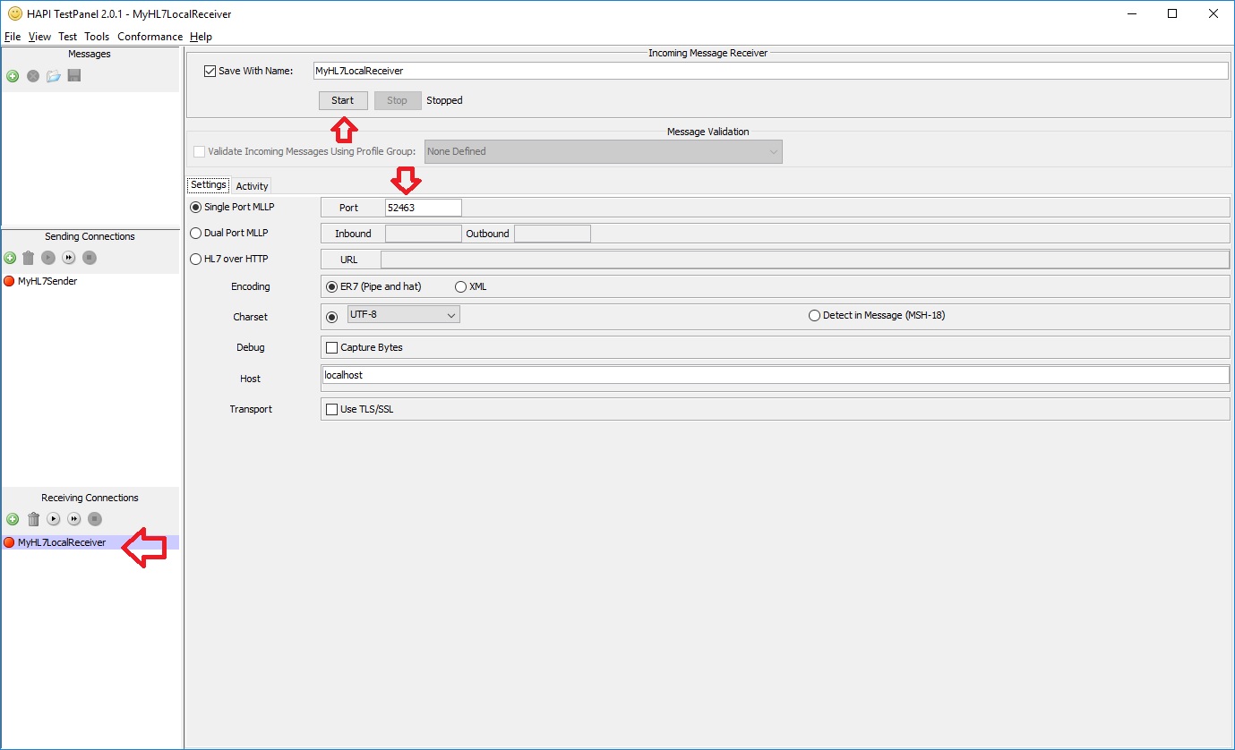 HAPI Test Panel Setup